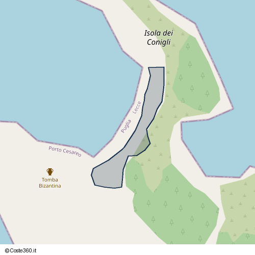 Posizione della spiaggia Spiaggia nei pressi di Piazzale Enrico Berlinguer, Porto Cesareo