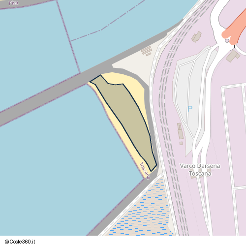 Posizione della spiaggia Spiaggia nei pressi di Livorno, 57100