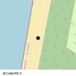 Posizione della concessione balneare Comune di Castiglione Della Pescaia, A. 2009, N. 38