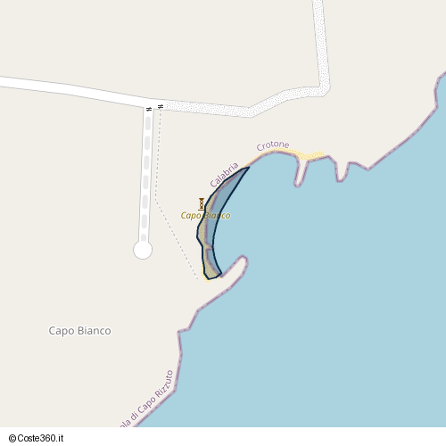 Posizione della spiaggia Spiaggia nei pressi di Isola di Capo Rizzuto, 88841