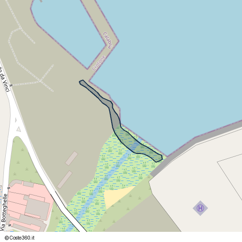 Posizione della spiaggia Spiaggia nei pressi di Via Leonardo da Vinci, Crotone, 88900