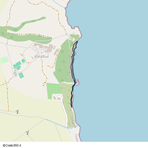 Posizione della spiaggia Spiaggia nei pressi di Isola di Capo Rizzuto