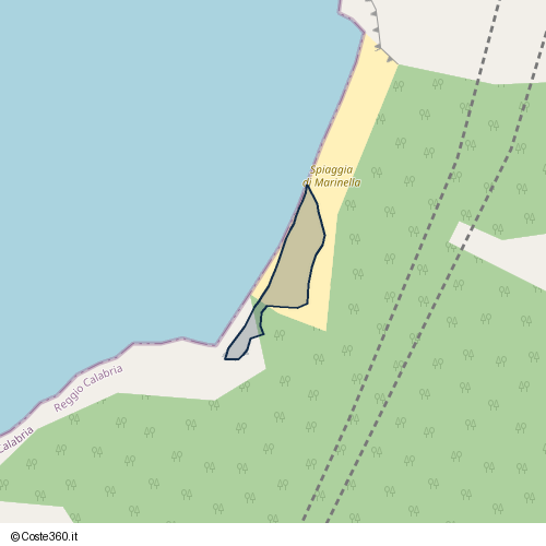 Posizione della spiaggia Spiaggia nei pressi di Sentiero del Tracciolino, Barritteri, 89011