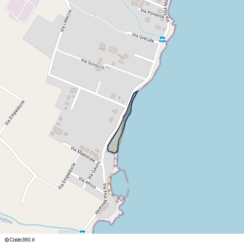 Posizione della spiaggia Spiaggia nei pressi di Via Elsa Morante, Avola, 96012