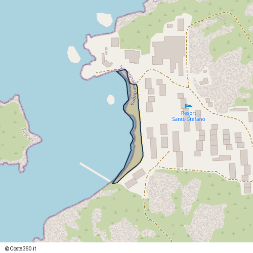 Posizione della spiaggia Spiaggia nei pressi di Via Giulio Cesare, La Maddalena, 07024