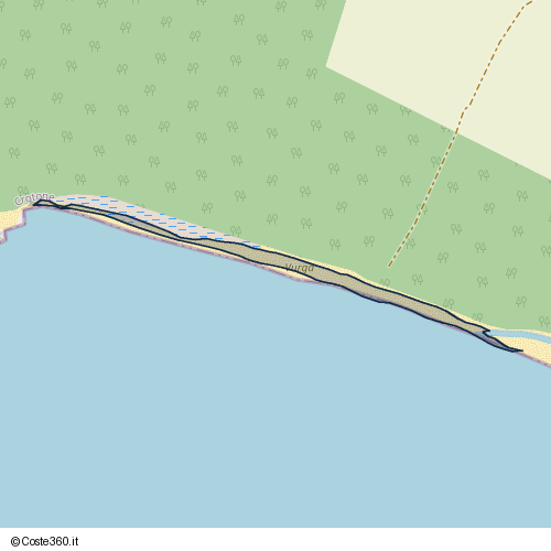 Posizione della spiaggia Spiaggia nei pressi di Isola di Capo Rizzuto, 88841