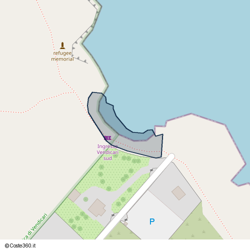 Posizione della spiaggia Spiaggia nei pressi di Strada Nona San Lorenzo, Noto, 96017