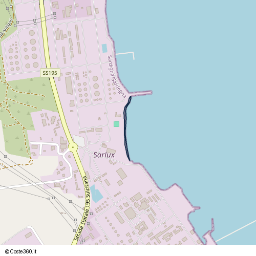 Posizione della spiaggia Spiaggia nei pressi di Sarrocu/Sarroch, 09018