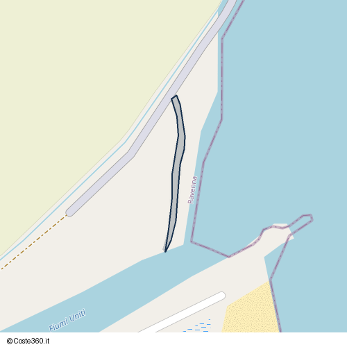 Posizione della spiaggia Spiaggia nei pressi di Ravenna