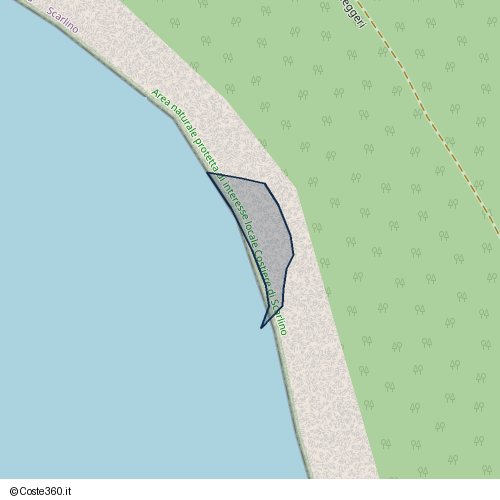 Posizione della spiaggia Spiaggia nei pressi di Antica strada vicinale della Dogana detta dei Cavalleggeri, Scarlino