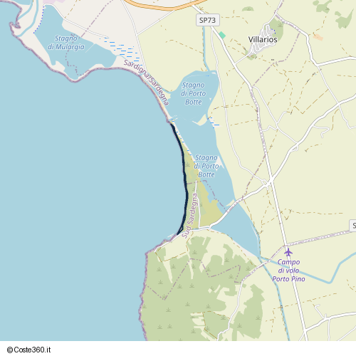Posizione della spiaggia Spiaggia nei pressi di SP73, Masainas, 09010