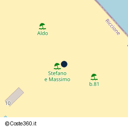 Posizione della concessione demaniale marittima Comune di Riccione, A. 2014, N. 343