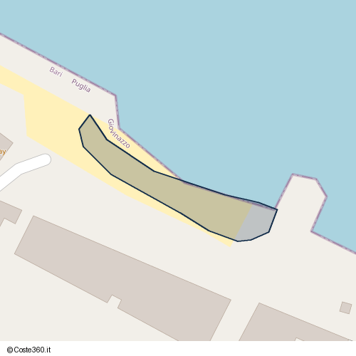 Posizione della spiaggia Spiaggia nei pressi di Giovinazzo, 70054