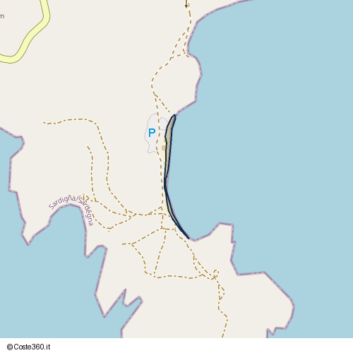 Posizione della spiaggia Spiaggia nei pressi di SP71, Teulada, 09019