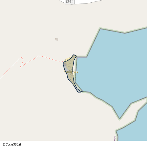 Posizione della spiaggia Spiaggia nei pressi di SP54, Vieste