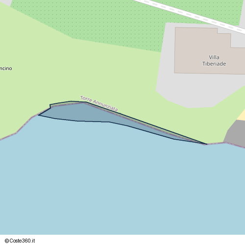 Posizione della spiaggia Spiaggia nei pressi di Via Prota 42, Oncino, Torre Annunziata, 80058