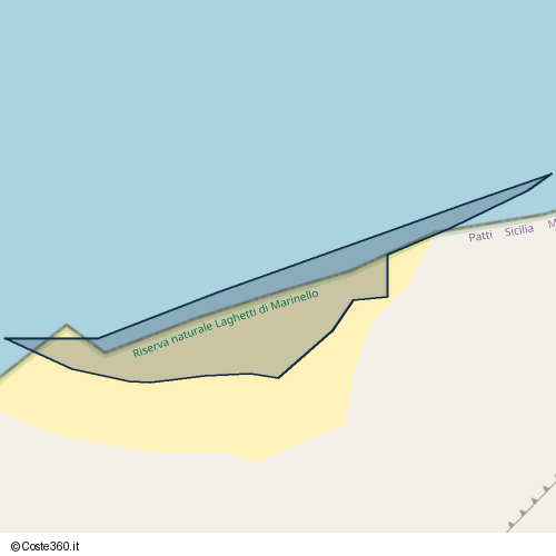 Posizione della spiaggia Spiaggia nei pressi di Autostrada Messina-Palermo, Patti, 98066