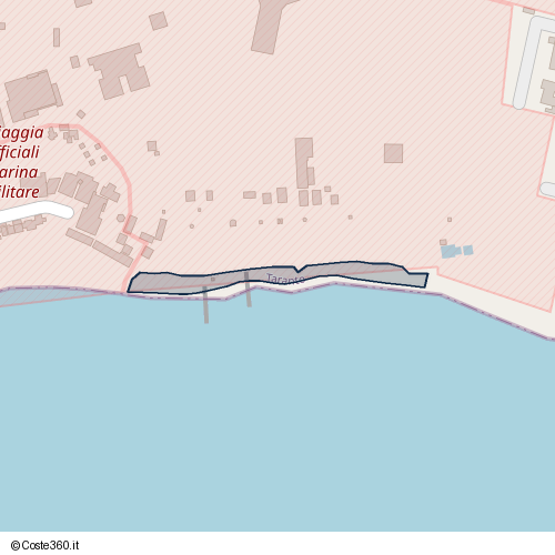 Posizione della spiaggia Spiaggia nei pressi di Via del Faro, San Vito, Taranto
