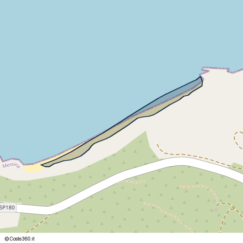 Posizione della spiaggia Spiaggia nei pressi di SP180, Lipari, 98055