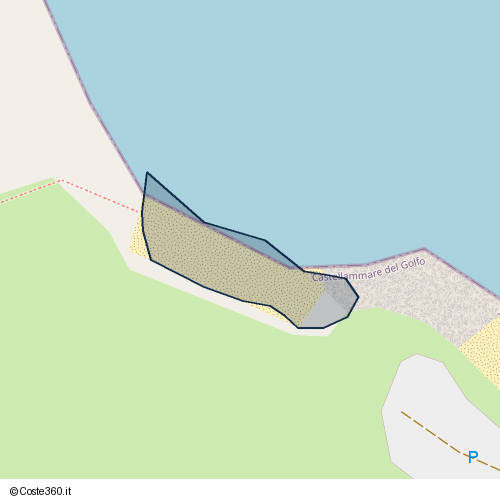 Posizione della spiaggia Spiaggia nei pressi di Contrada Mazzo di Sciacca, Castellammare del Golfo, 91014