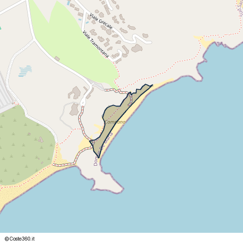 Posizione della spiaggia Spiaggia nei pressi di Domus De Maria, 09010