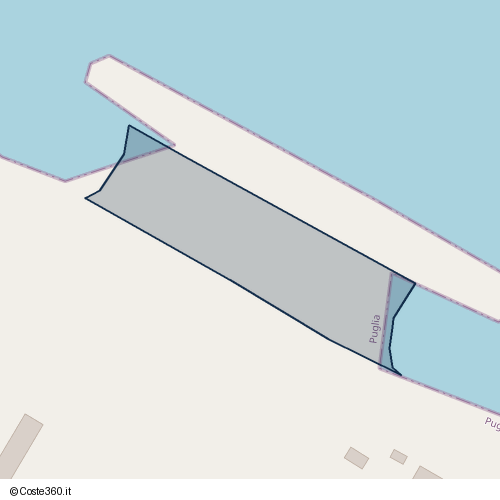 Posizione della spiaggia Spiaggia nei pressi di Strada Provinciale delle Saline, Margherita di Savoia, 76016
