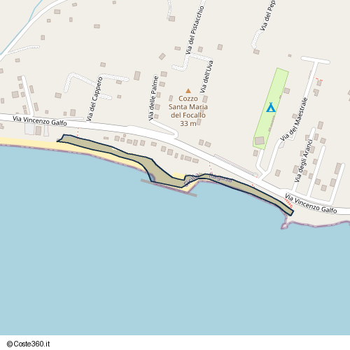 Posizione della spiaggia Spiaggia nei pressi di Via Vincenzo Galfo, Pozzallo, 97016