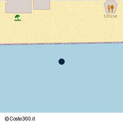 Posizione della concessione balneare Comune Terracina, A. 2015, N. TE-090