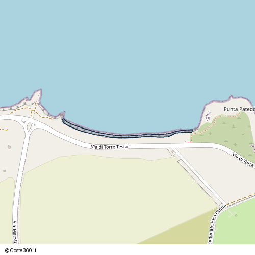 Posizione della spiaggia Spiaggia nei pressi di Via di Torre Testa, Casale, Brindisi, 72100