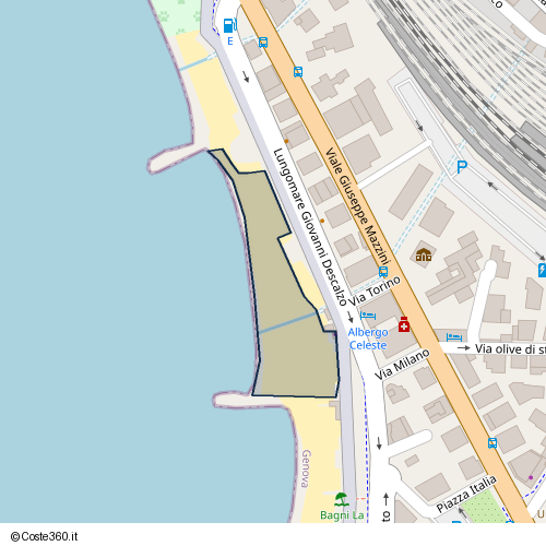 Posizione della spiaggia Spiaggia nei pressi di Sestri Levante, 16039