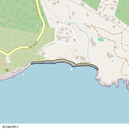 Posizione della spiaggia Spiaggia nei pressi di Capoliveri, 57031