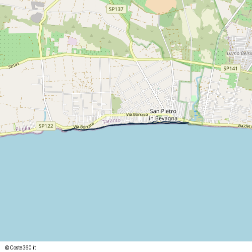 Posizione della spiaggia Spiaggia nei pressi di Borgo degli anemoni, Manduria