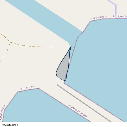 Posizione della spiaggia Spiaggia nei pressi di Via Lungomare Mediterraneo, Biddeputzi/Villaputzu, 09040