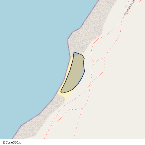 Posizione della spiaggia Spiaggia nei pressi di Strada Monti Russu, Aglientu