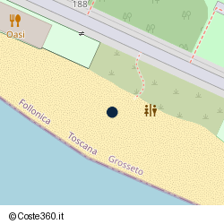 Posizione della concessione balneare Comune di Follonica, A. 2024, N. 01