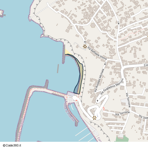 Posizione della spiaggia Spiaggia nei pressi di Monte di Procida, 80070