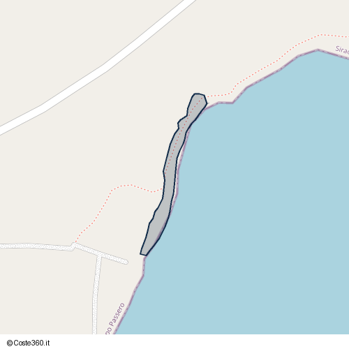 Posizione della spiaggia Spiaggia nei pressi di Portopalo di Capo Passero, 96026