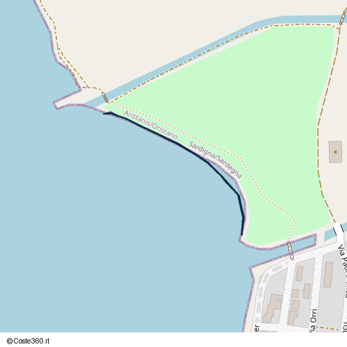 Posizione della spiaggia Spiaggia nei pressi di Via Sardus Pater, Terraba/Terralba, 09098