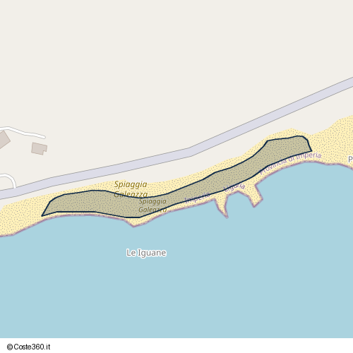 Posizione della spiaggia Spiaggia nei pressi di Imperia, 18913