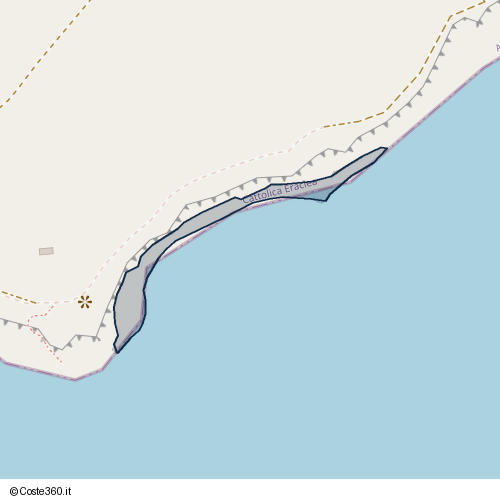 Posizione della spiaggia Spiaggia nei pressi di Strada Provinciale 30, Cattolica Eraclea, 92011