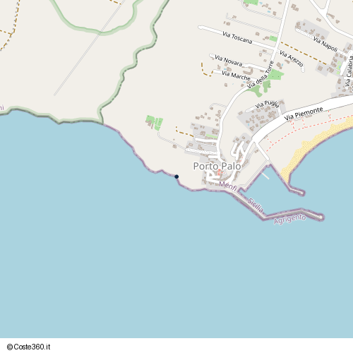 Posizione della spiaggia Spiaggia nei pressi di Via Giovanni Caboto, Menfi, 92013