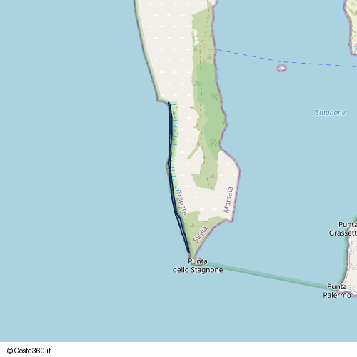 Posizione della spiaggia Spiaggia nei pressi di Marsala, 91025