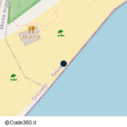 Posizione della concessione balneare Comune di Orbetello, A. 2025, N. 10