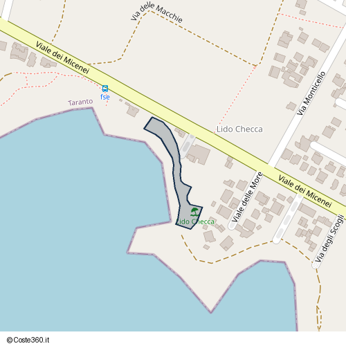 Posizione della spiaggia Spiaggia nei pressi di Taranto