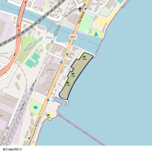 Posizione della spiaggia Spiaggia nei pressi di Lungomare Giacomo Matteotti, Vado Ligure, 17047