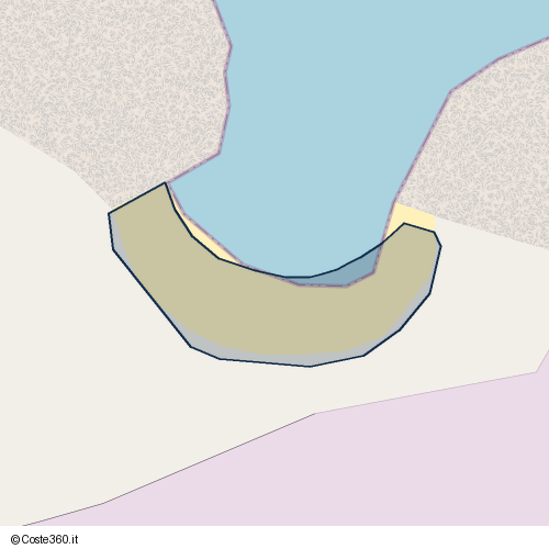 Posizione della spiaggia Spiaggia nei pressi di Via Stentinello 9, Siracusa