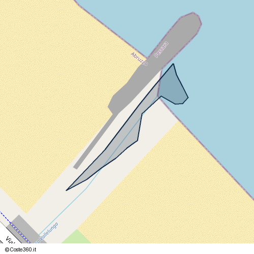 Posizione della spiaggia Spiaggia nei pressi di Viale Primo Vere, San Silvestro, Pescara, 65132