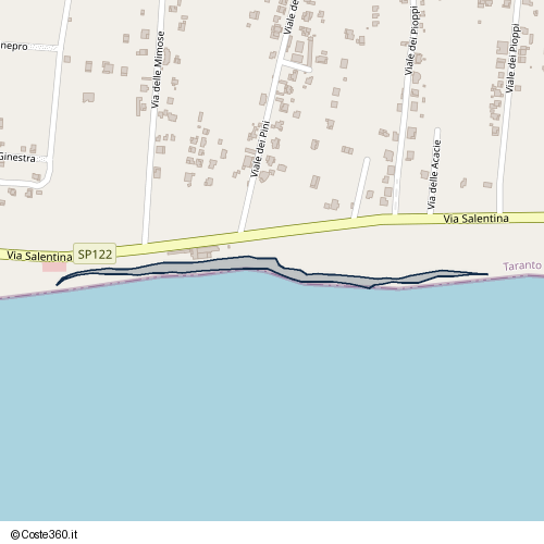Posizione della spiaggia Spiaggia nei pressi di Viale dei Pini, Maruggio