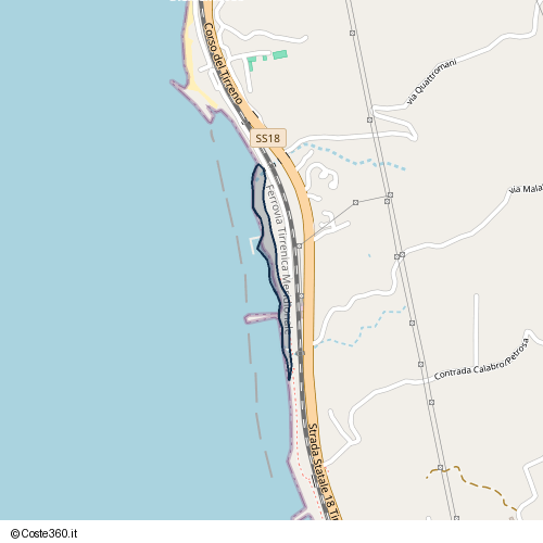 Posizione della spiaggia Spiaggia nei pressi di Belvedere Marittimo, 87021