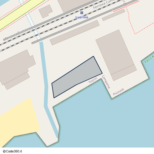 Posizione della spiaggia Spiaggia nei pressi di Via Miliscola, Pozzuoli, 80078